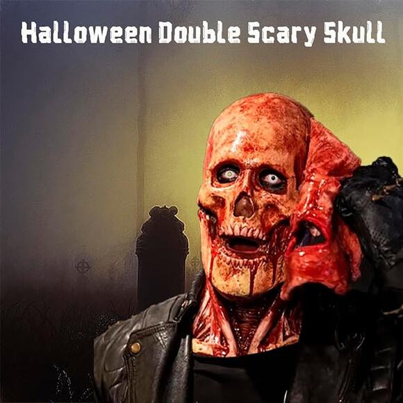 Scary Joker Mask Adult Horror Halloween Moving Jaw Creepy Cosplay Face Prop - Picture 6 of 6